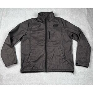 World Series Poker Mens Gray Full Zip Jacket Long Sleeve Size LARGE